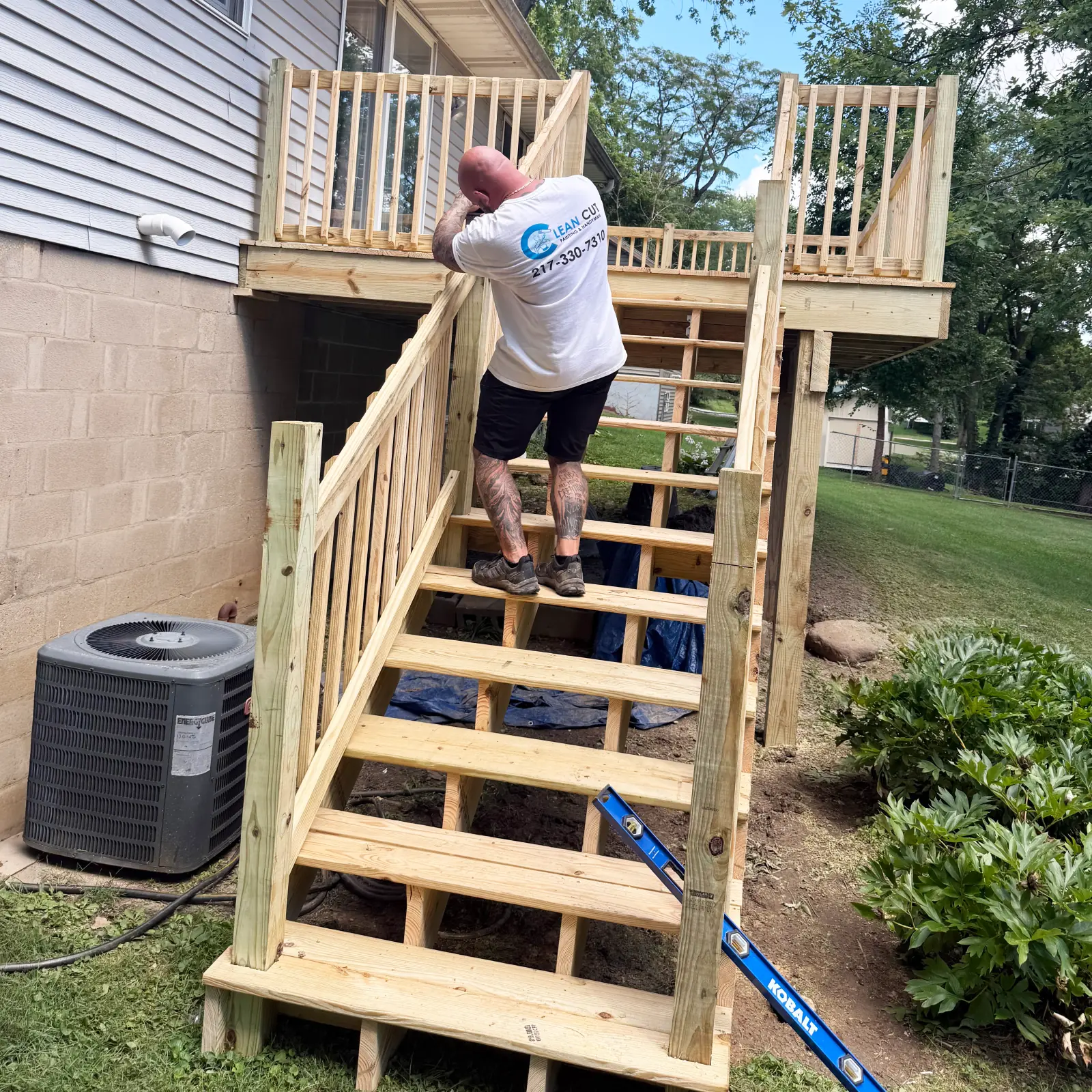 Beautifully restored deck by Clean Cut in Springfield IL