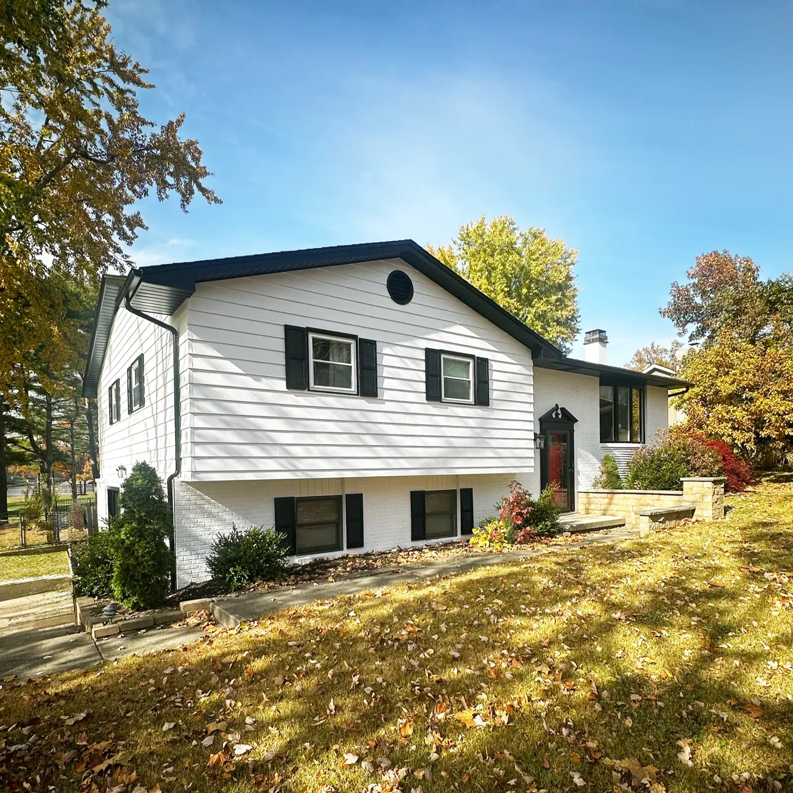 Finished home exterior painting project in Central Illinois