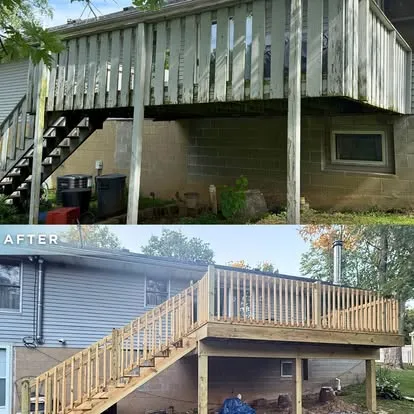 Quality deck staining services by Clean Cut